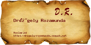 Drégely Rozamunda névjegykártya